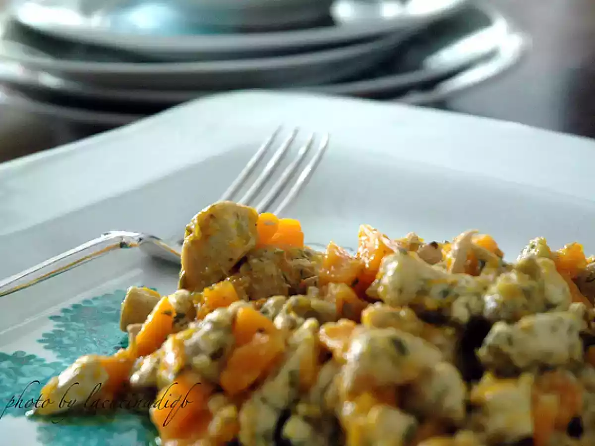 Tajine profumata di gallina padovana e zucca