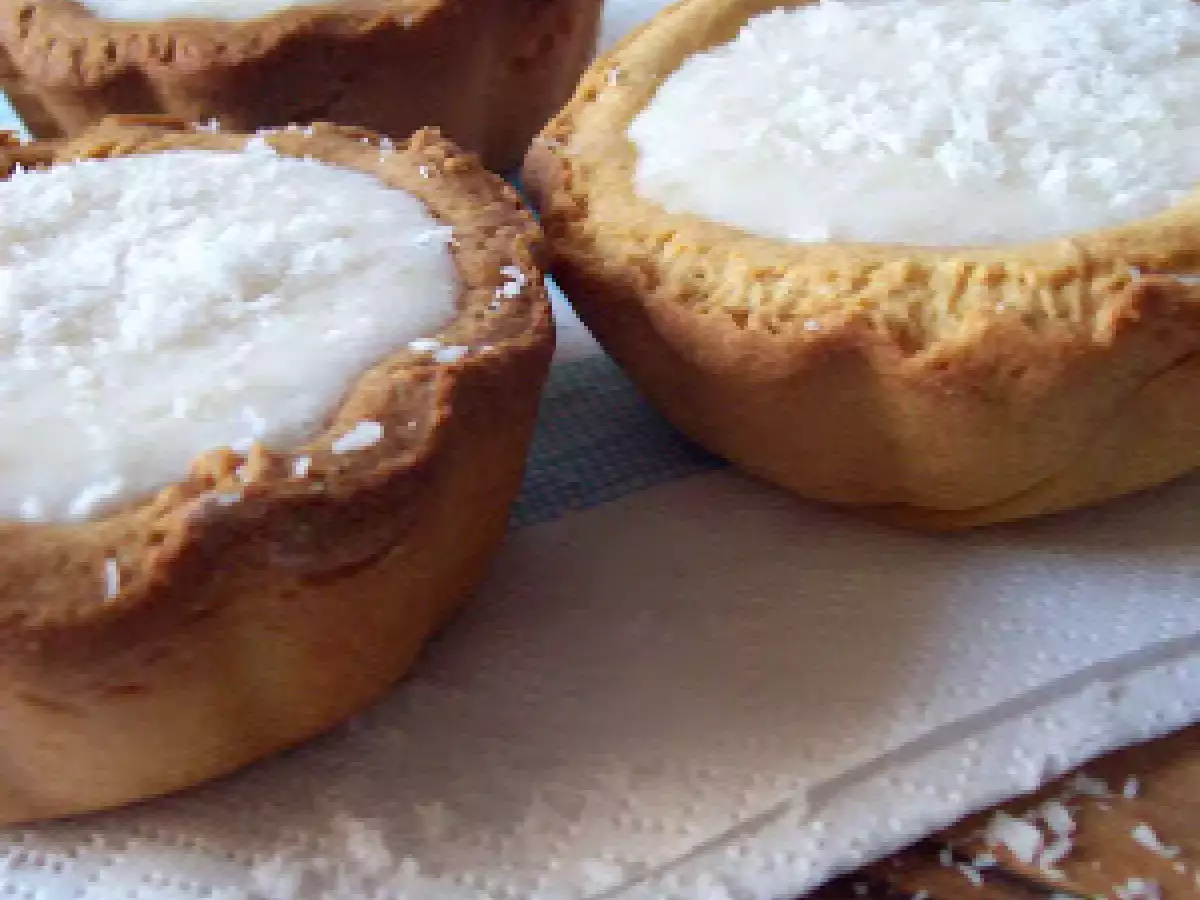 Tartellette cocco e banana con frolla all'olio e miele - foto 2