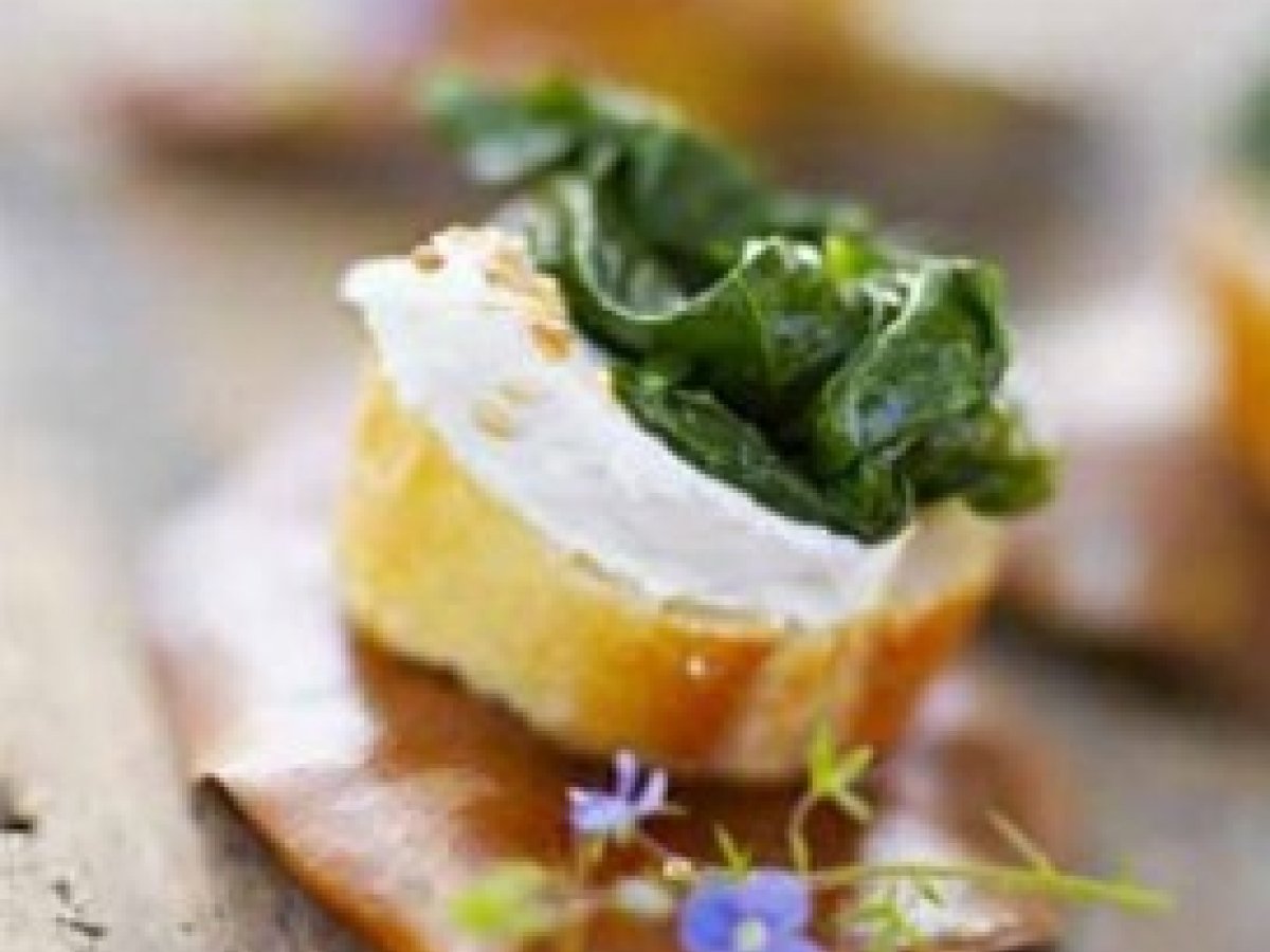 Tartine agli spinaci