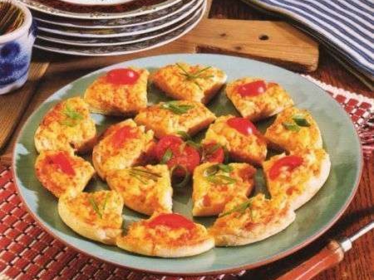 Tartine con la polpa di granchio