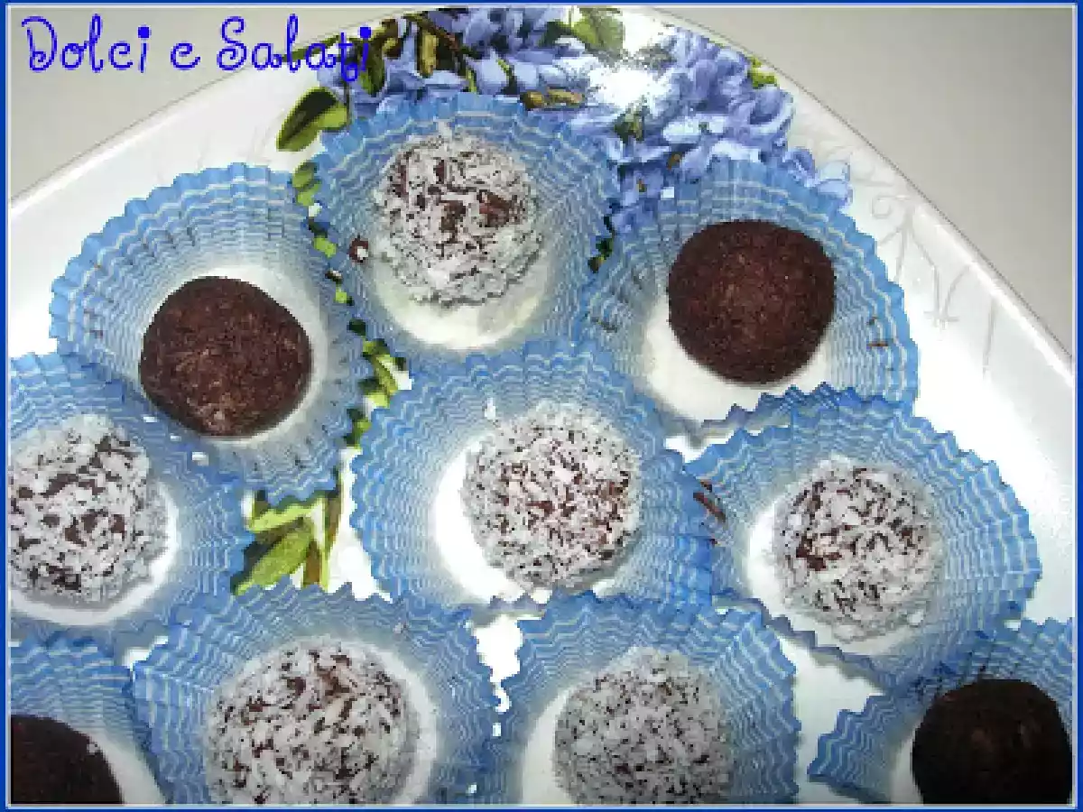 Tartufi al cocco e cacao
