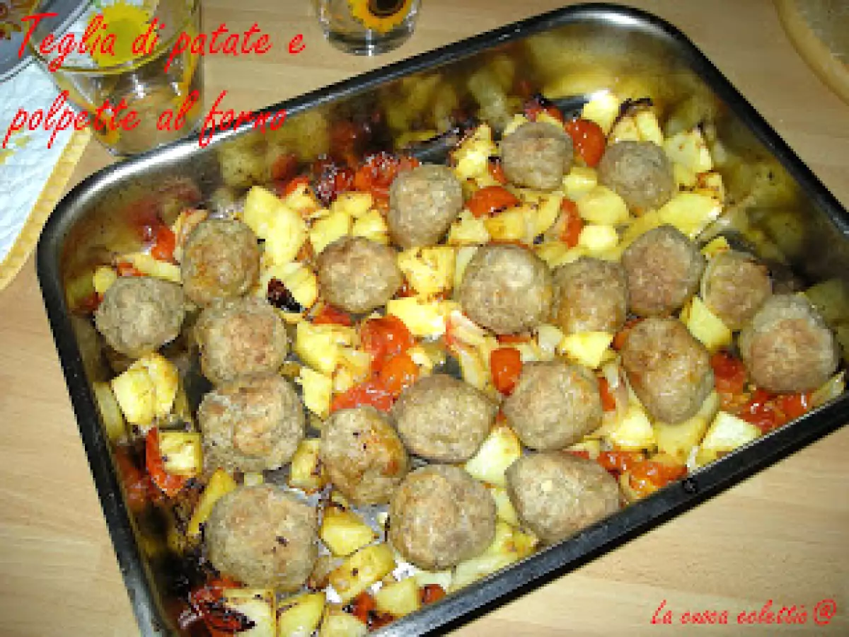 Teglia di patate e polpette al forno - foto 2