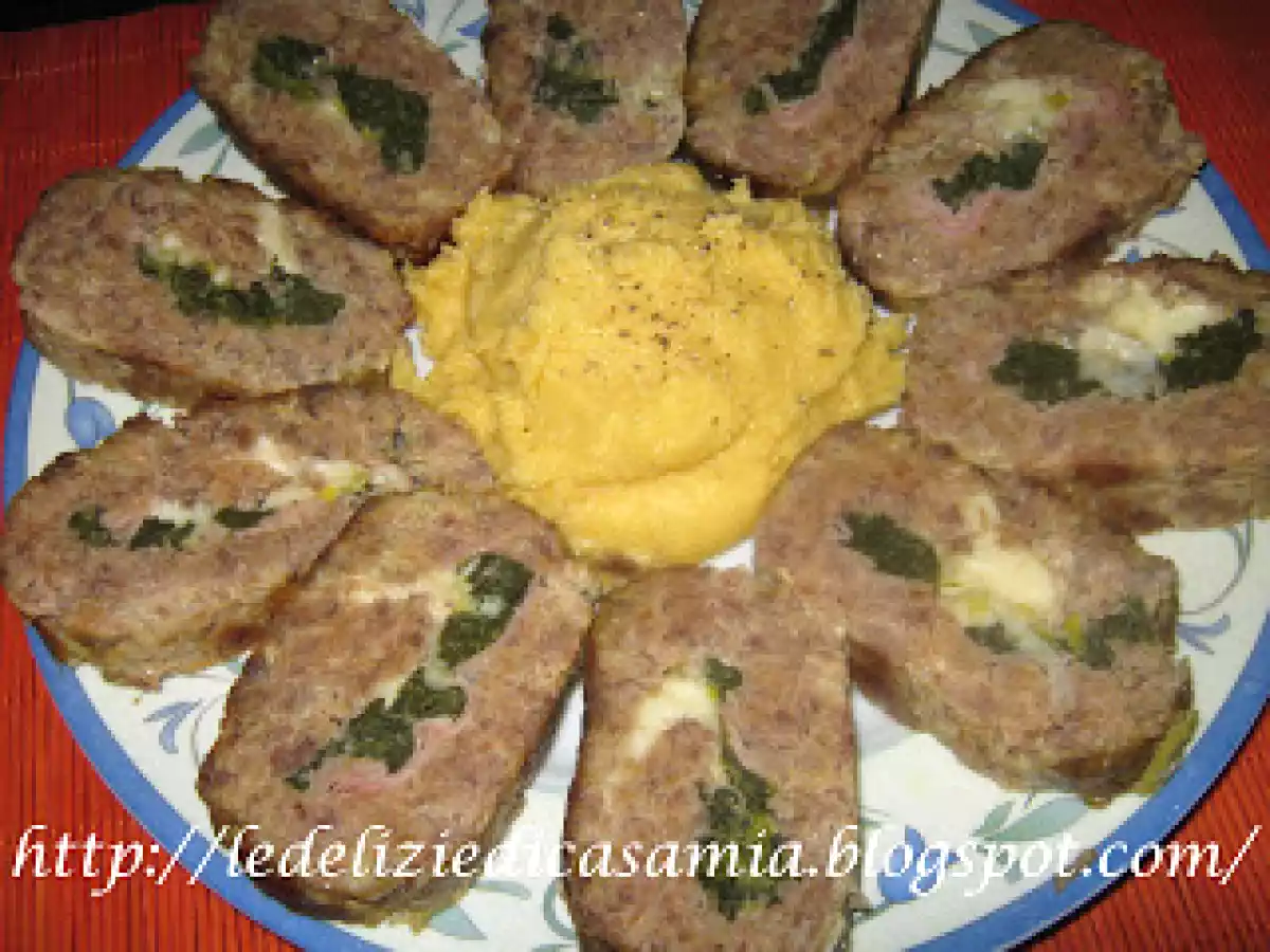 Tenerumi che farciscono un polpettone che accompagnano una squsita polenta