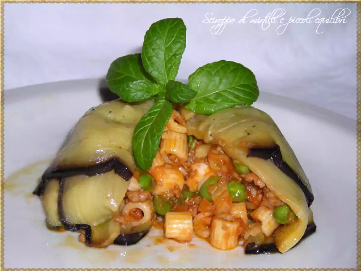 Timballini di melanzane e ditalini