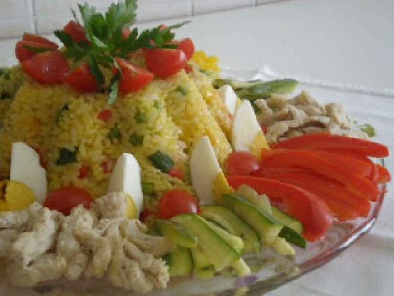 Timballo di riso, con pollo e verdure, foto 3