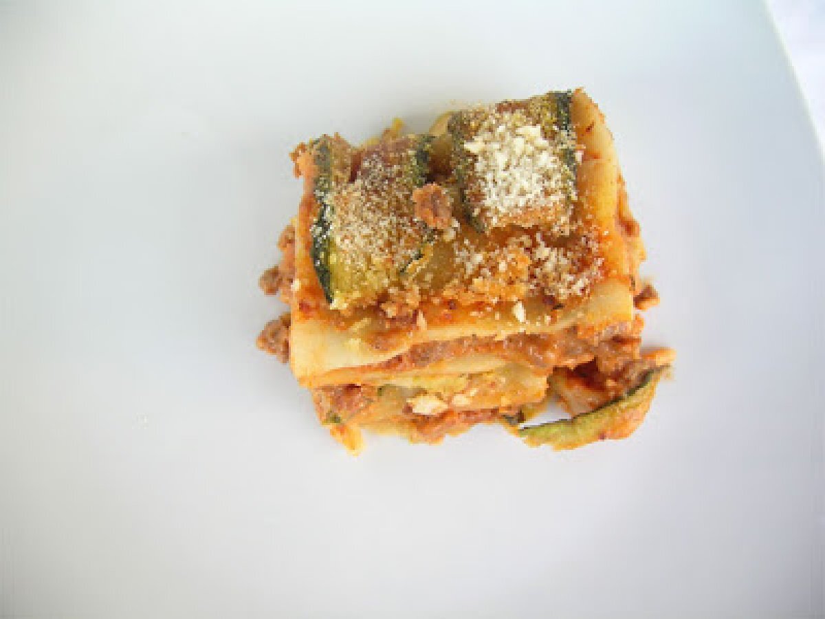 Timballo di zucchine e paccheri