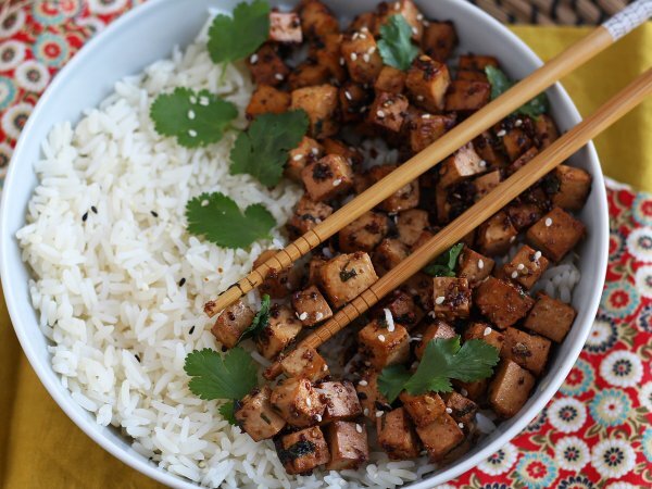 Tofu marinato con salsa di soia, senape e coriandolo - foto 2