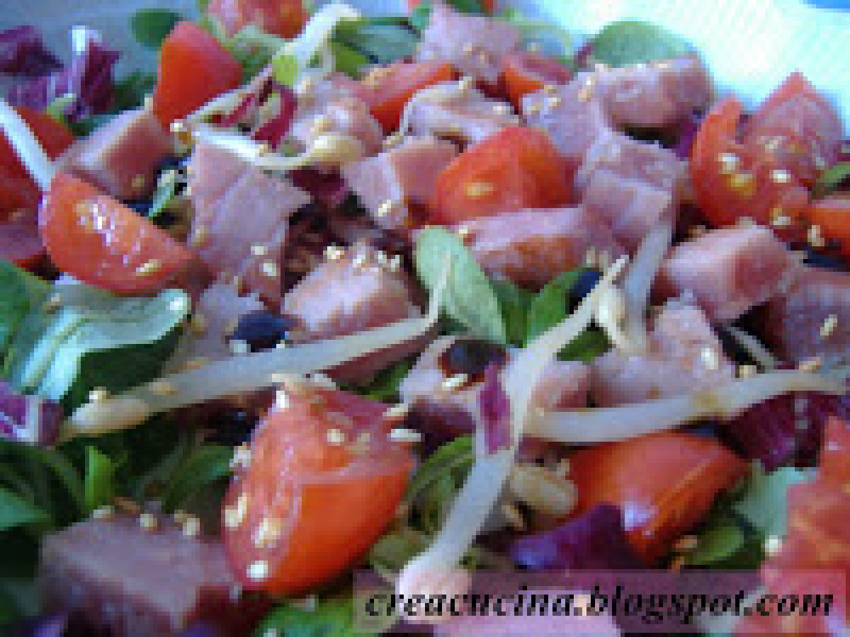 TONNO FRESCO IN INSALATA CON GERMOGLI DI SOIA E SESAMO - foto 2