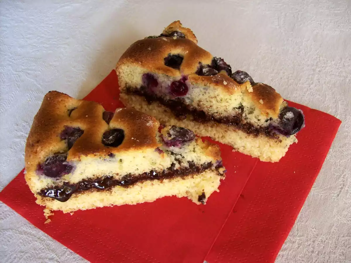 TORTA AI MIRTILLI E CIOCCOLATO
