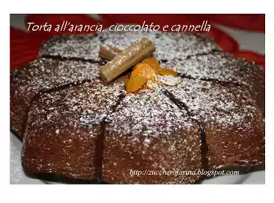 Torta al cioccolato, cannella e arancia