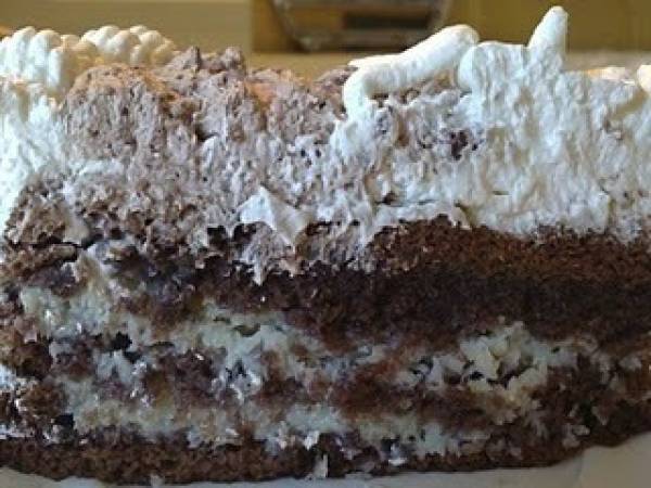 Torta al cioccolato con cocco (bolo prestigio)