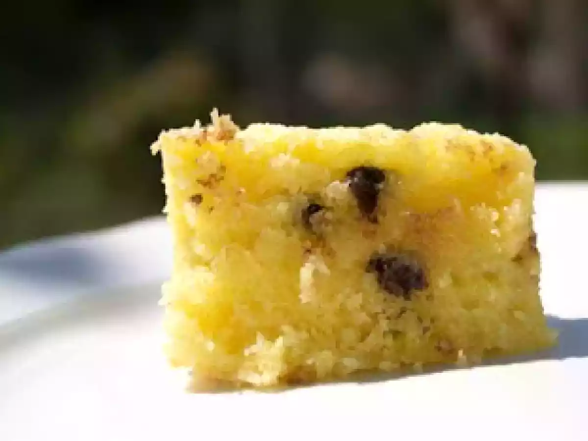 Torta al cocco e gocce di cioccolato