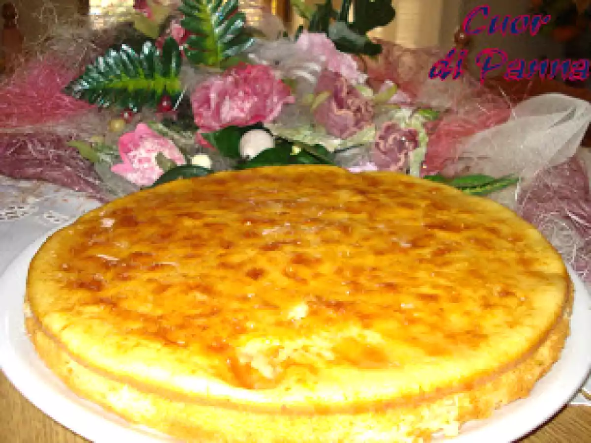 Torta al mascarpone e pesche...
