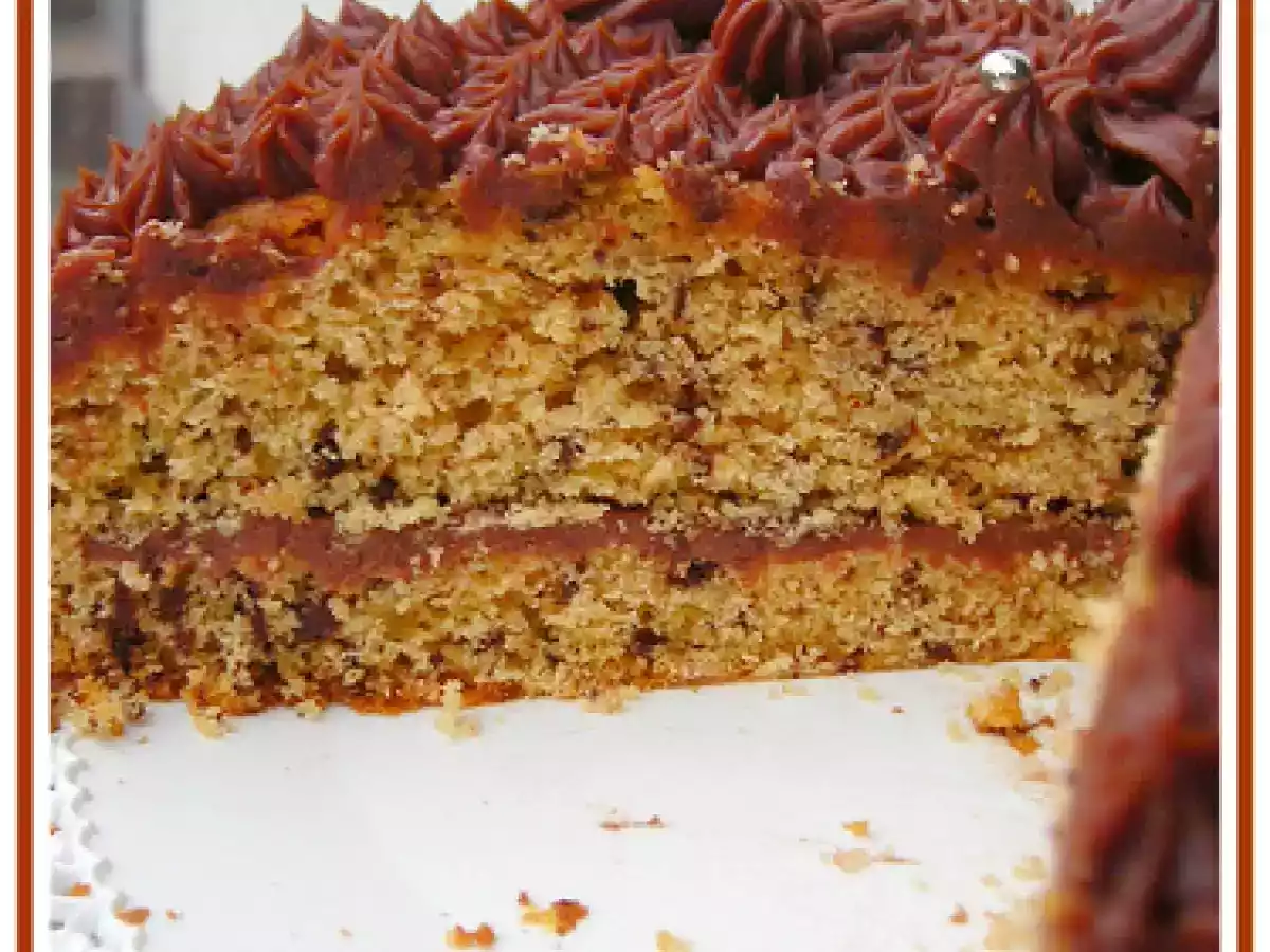 TORTA ALLE GOCCE DI CIOCCOLATO E CREMA ALLA NUTELLA gluten-free - foto 2