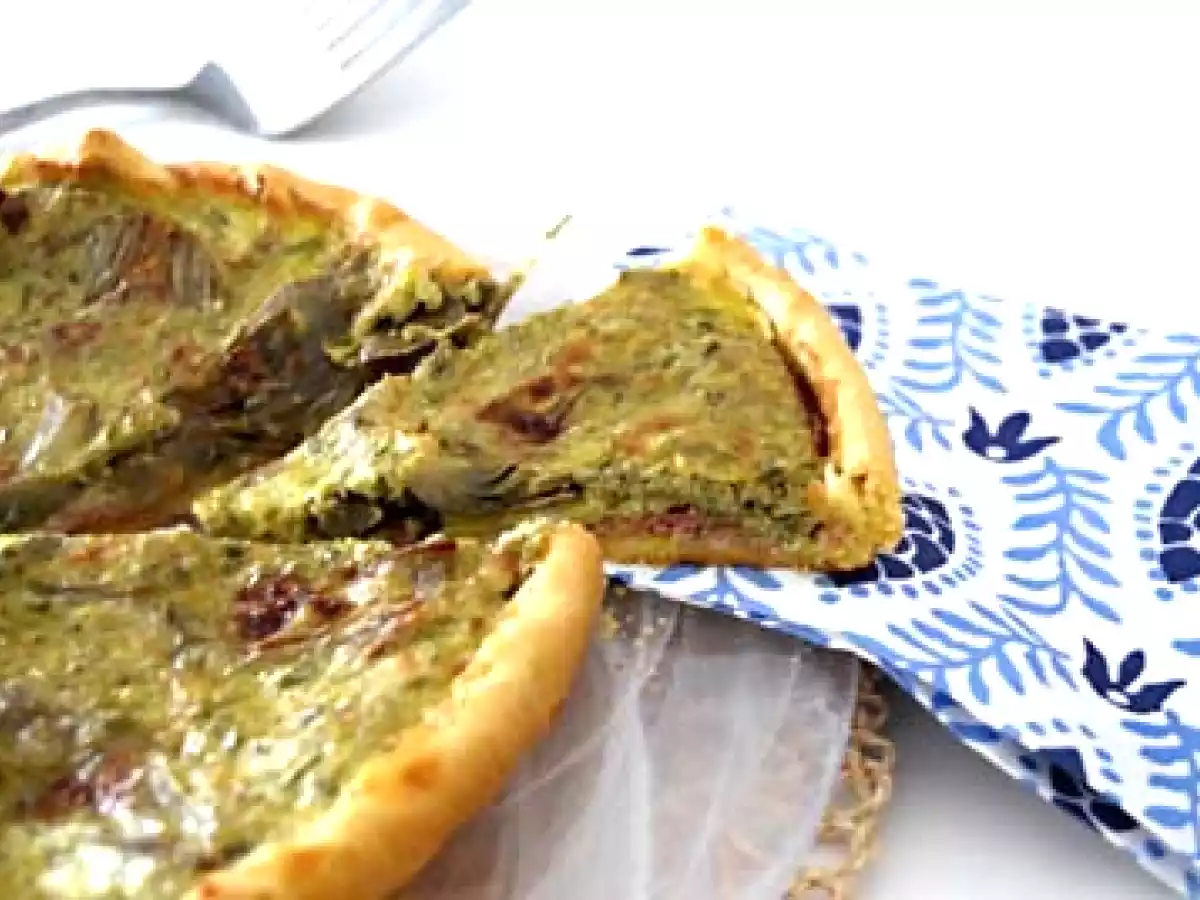 Torta con carciofi, Praga e mozzarella - foto 2