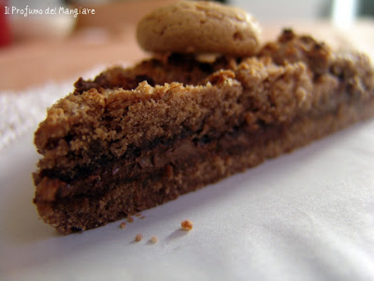 TORTA CON CIOCCOLATO E AMARETTI...con farina di Kamut e farina di riso - foto 2