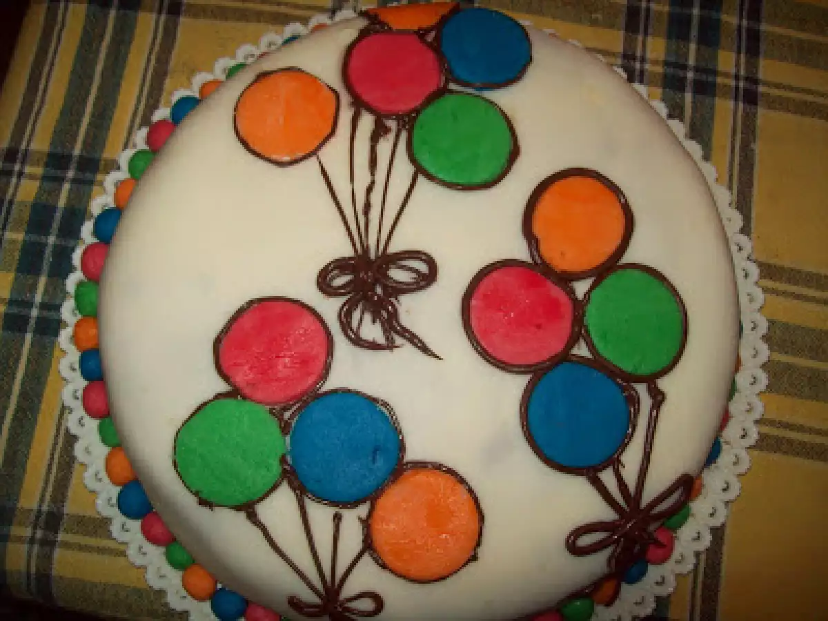 TORTA CON PALLONCINI - foto 2