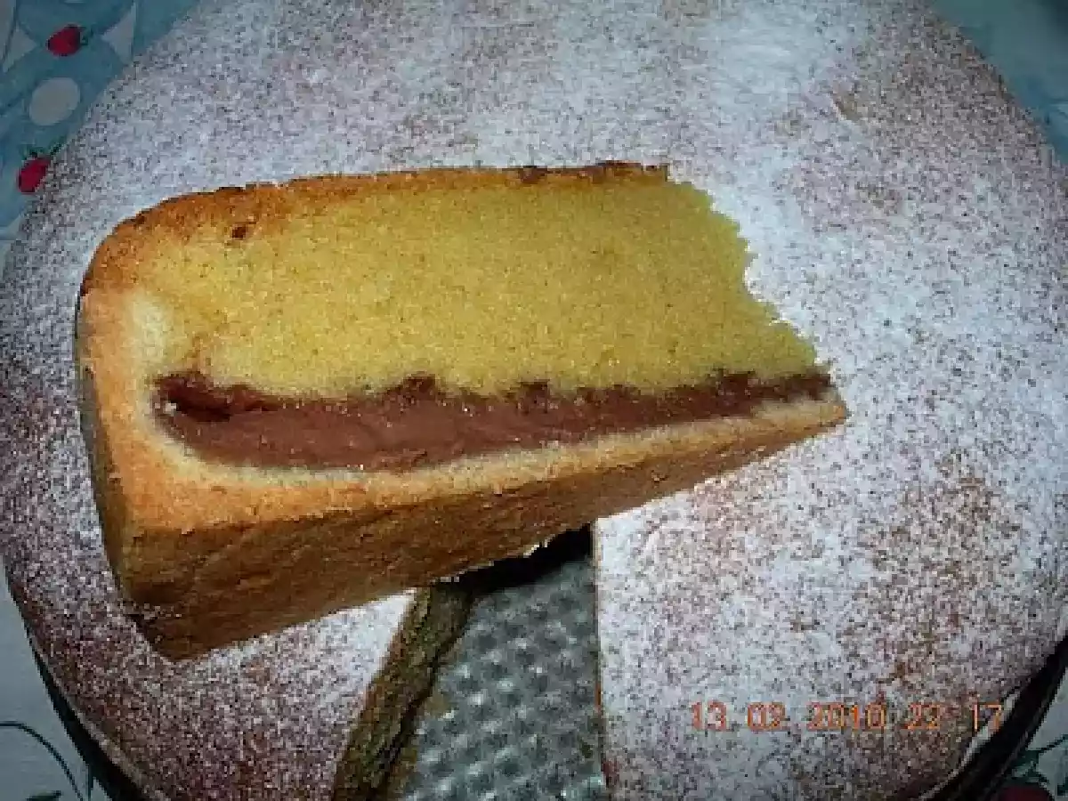 TORTA CON PASTA FROLLA, MASCARPONE, NUTELLA E PANNA