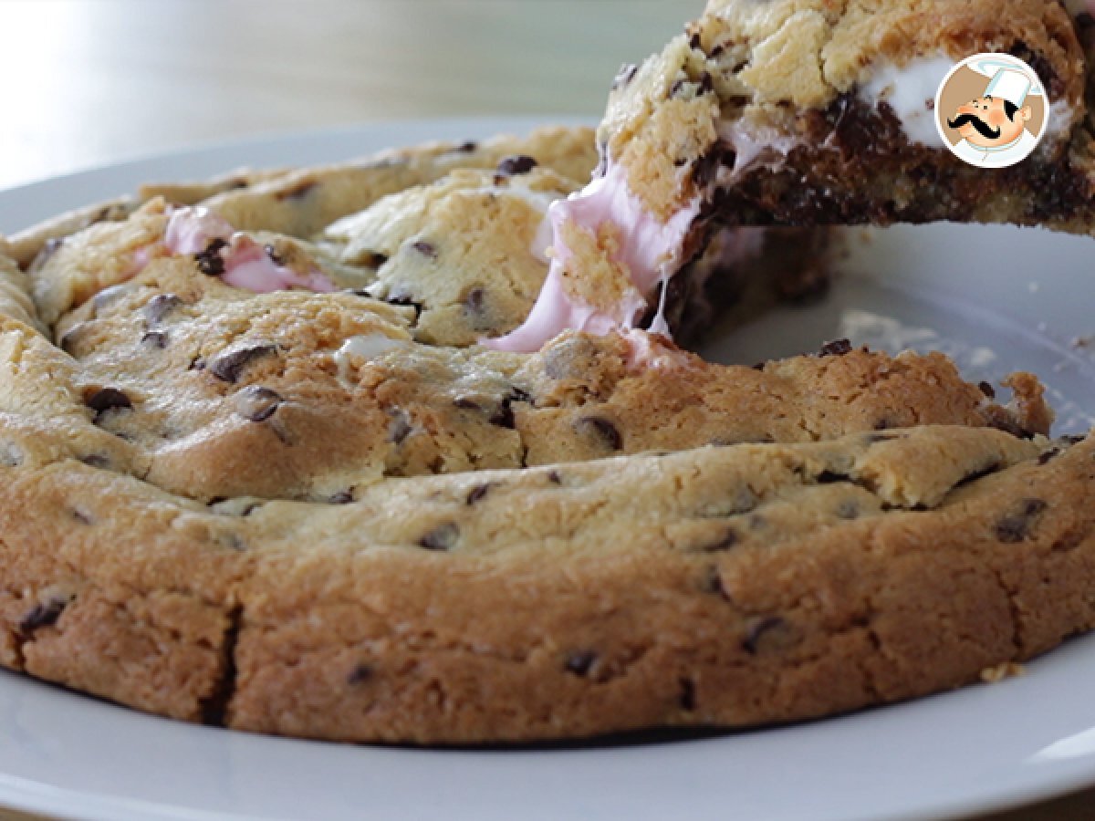 Torta cookie con cioccolato e marshmallows - foto 2