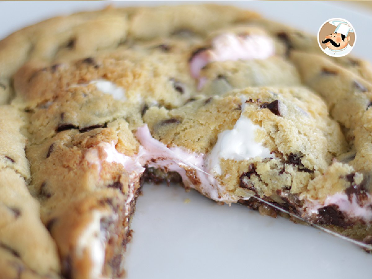 Torta cookie con cioccolato e marshmallows - foto 3