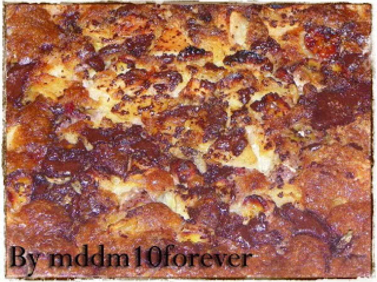 TORTA CREMOSA DI MELE, BANANA E CIOCCOLATO, foto 6