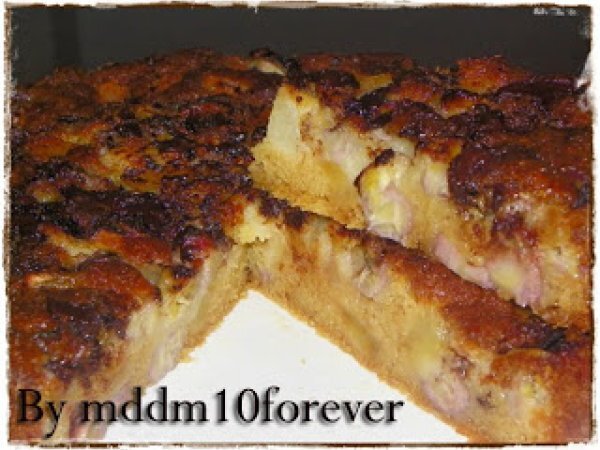 TORTA CREMOSA DI MELE, BANANA E CIOCCOLATO, foto 3
