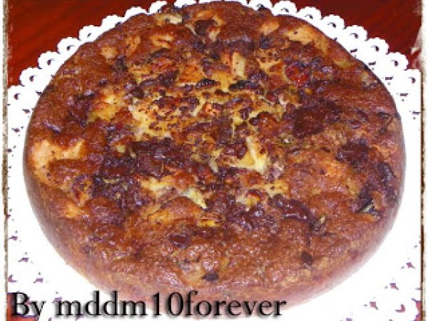 TORTA CREMOSA DI MELE, BANANA E CIOCCOLATO, foto 5