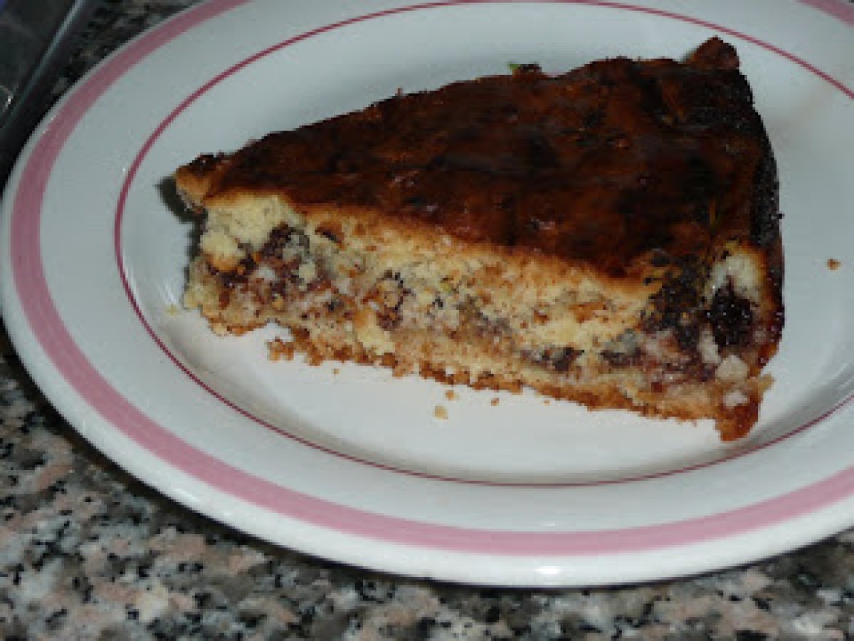 Torta croccante ripiena di ricotta e cioccolato