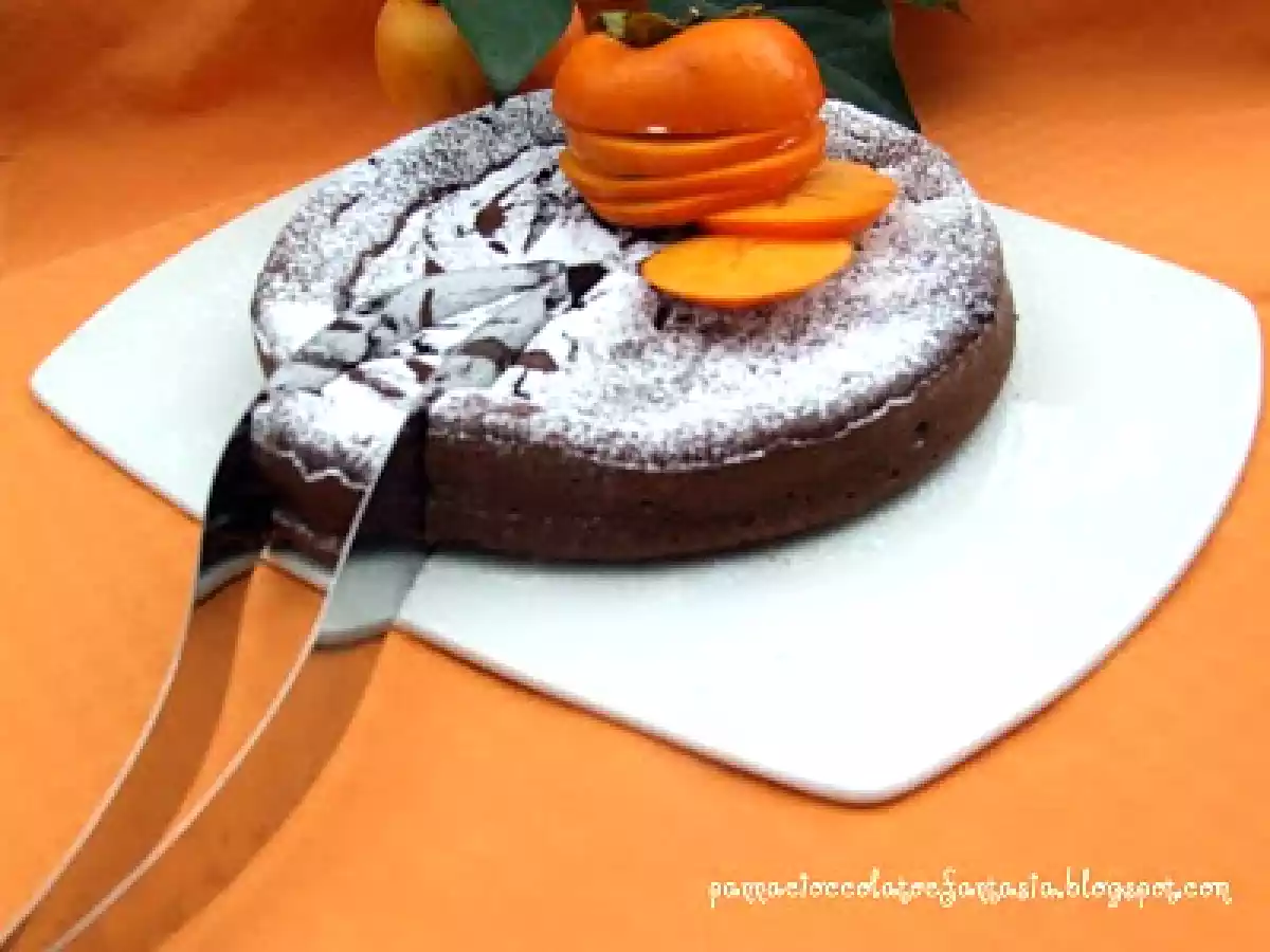 Torta di cachi al cioccolato - foto 2