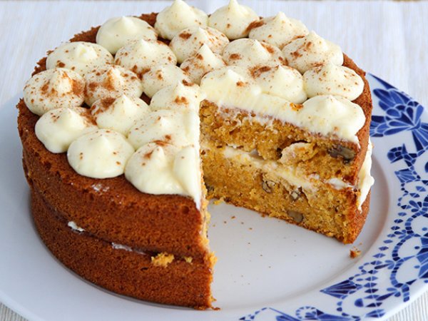 Torta di carote alle noci Torta di carote alle noci