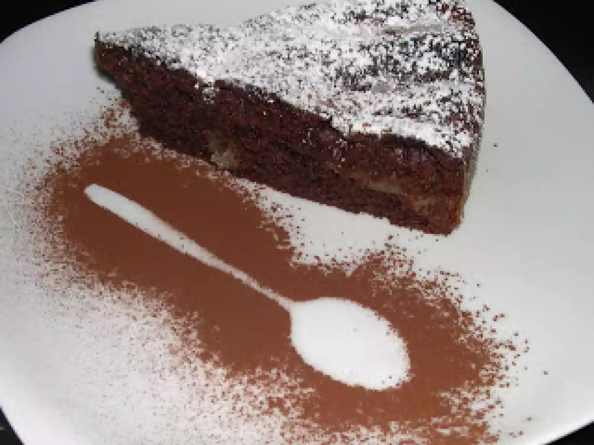 Torta di cioccolato pere e peperoncino