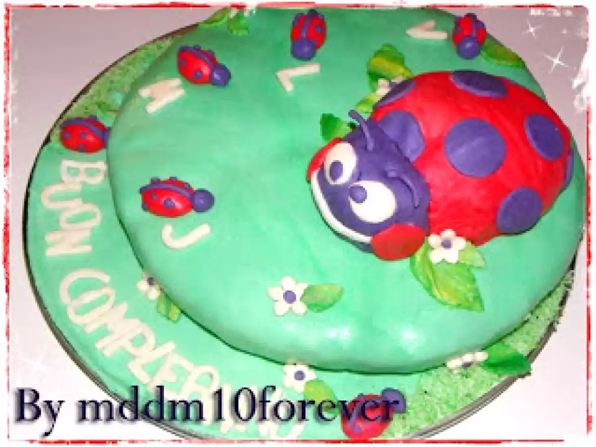 Torta di compleanno a forma di coccinella - foto 4