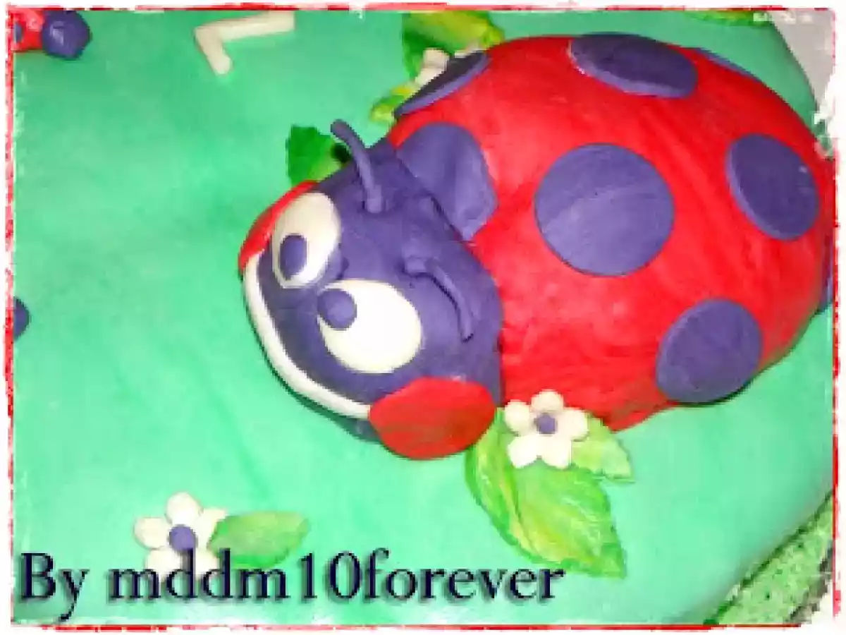 Torta di compleanno a forma di coccinella - foto 6