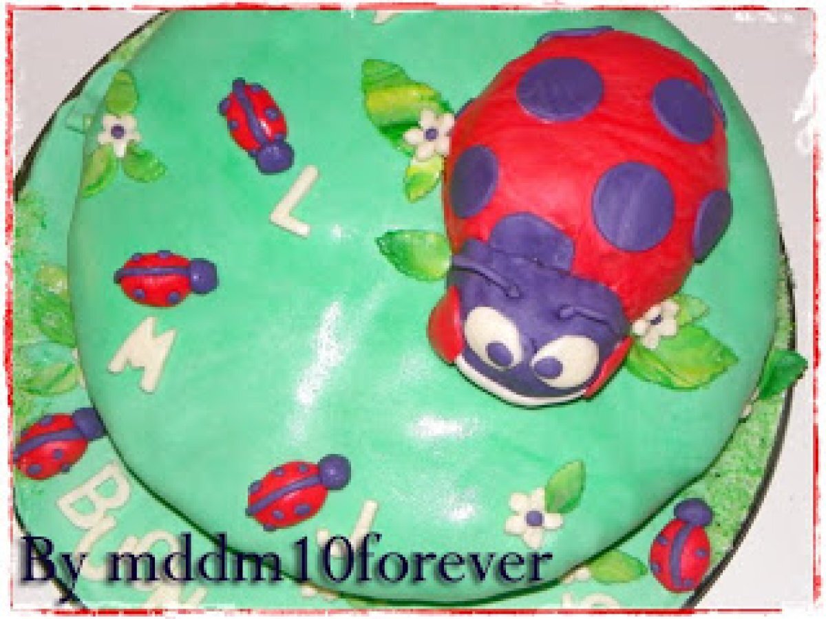 Torta di compleanno a forma di coccinella - foto 8