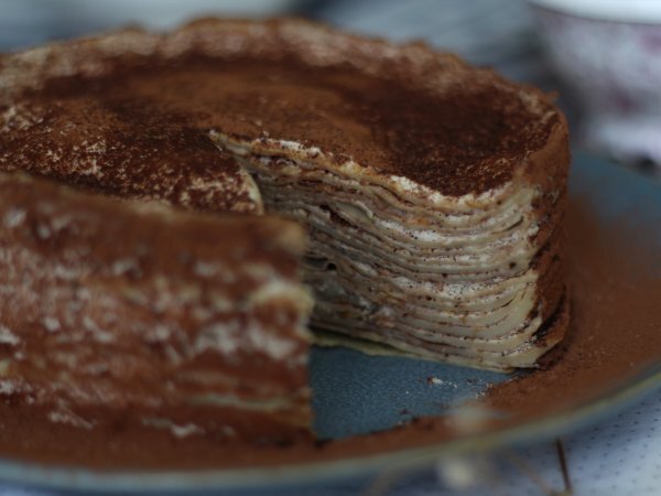 Torta di crepes al Tiramisù, un dessert goloso e facile da preparare, foto 3