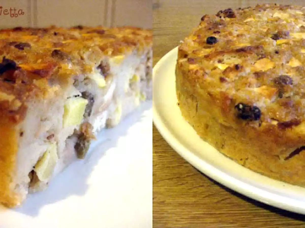 Torta di pane con mele, uvetta e pinoli - foto 2