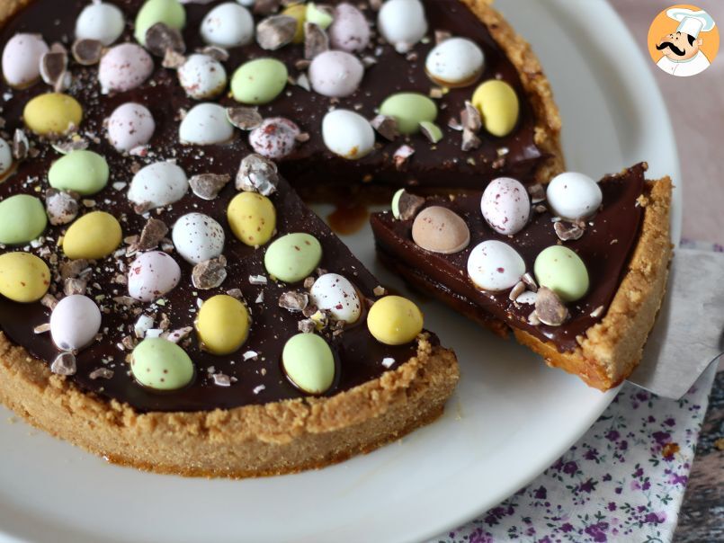 Torta di Pasqua con caramello e cioccolato, foto 1