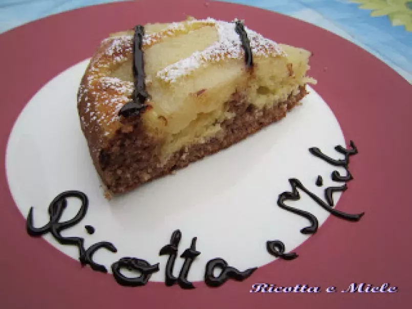 Torta di Pere e Cioccolato/ Torta de peras y chocolate, foto 1