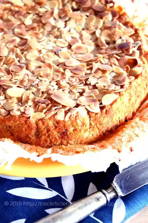 Torta di pesche con amaretti & savoiardi