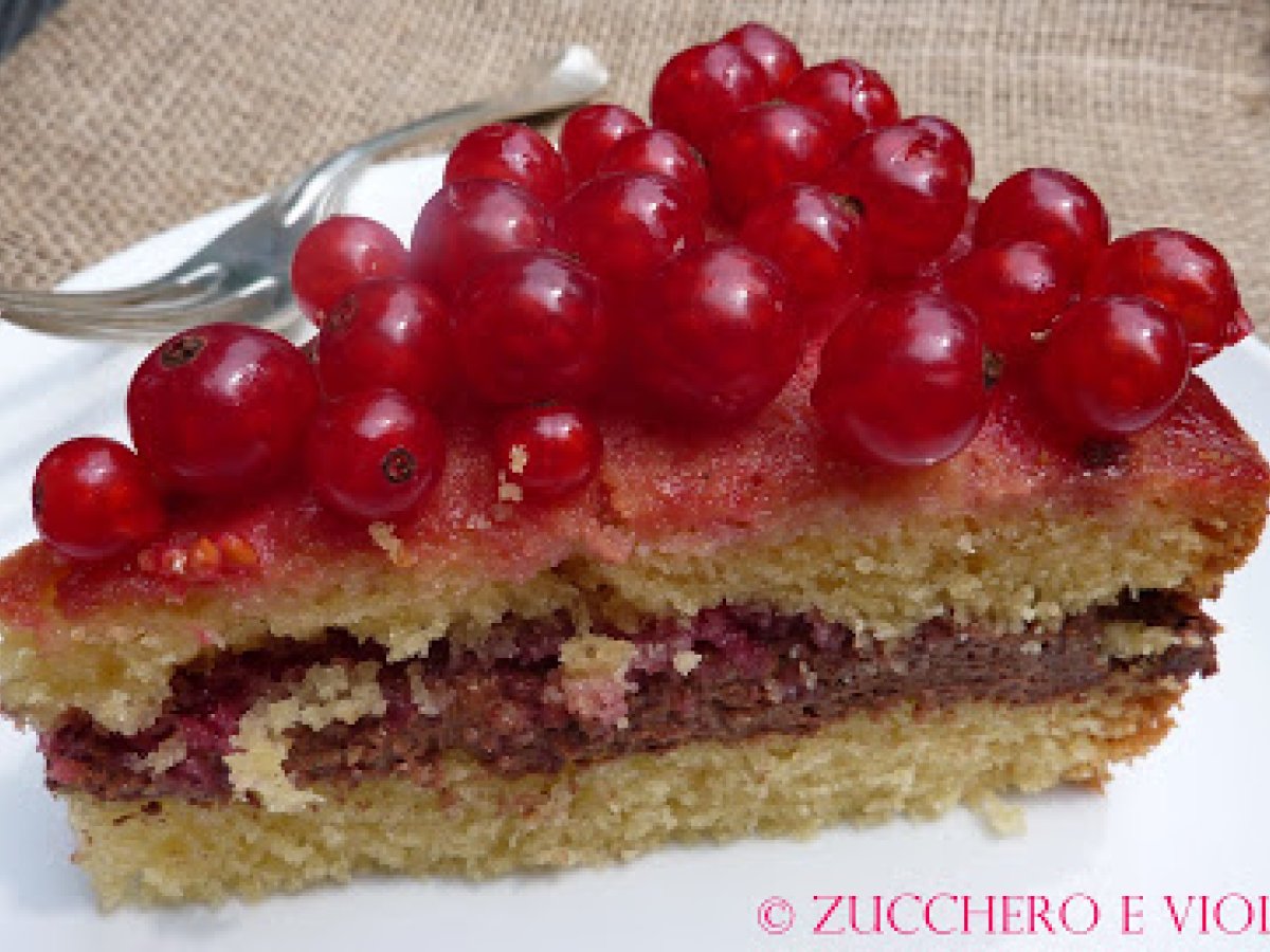 Torta di Ribes con Crema al Cioccolato