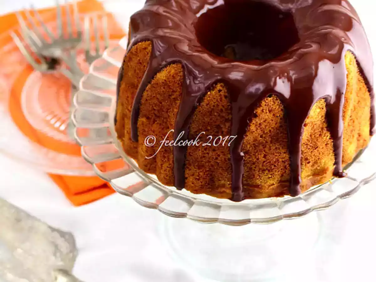Torta di zucca con glassa al cioccolato