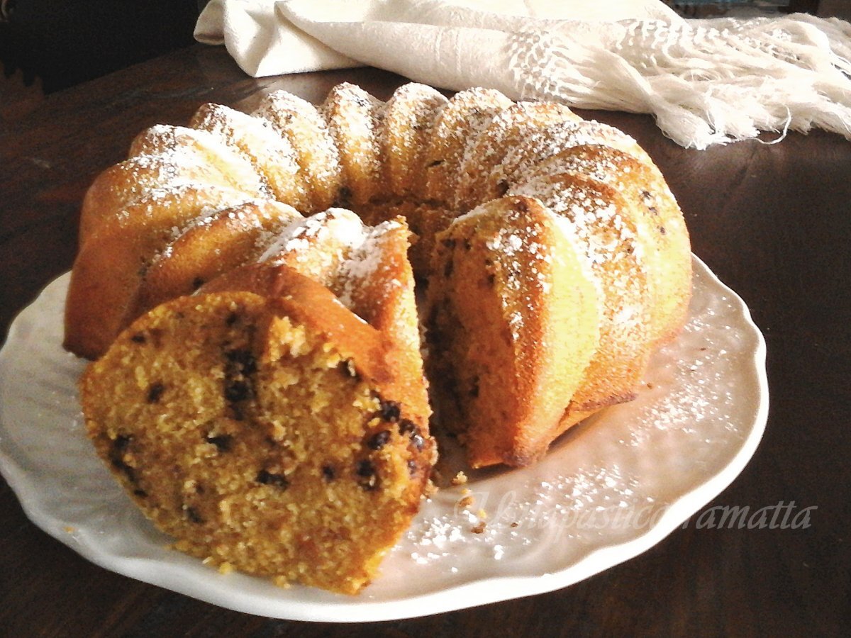 Torta di zucca con gocce di cioccolato speziata