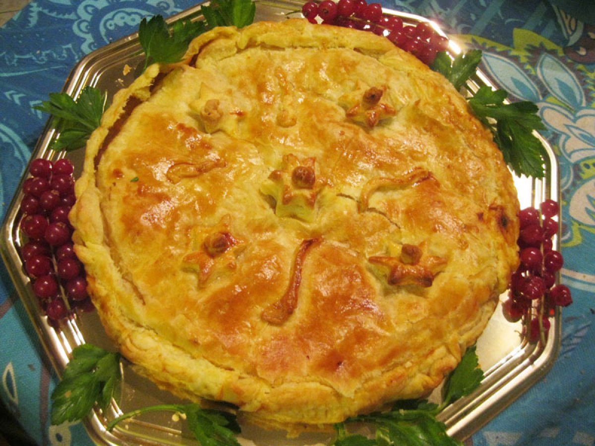 Torta di zucca, gorgonzola e noci