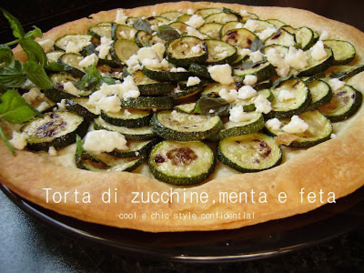Torta di zucchine, menta e feta