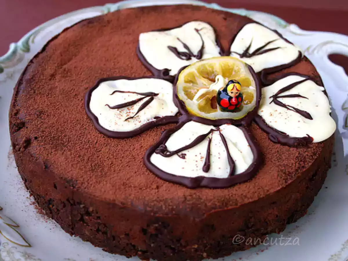 Torta fondente al cioccolato e limone