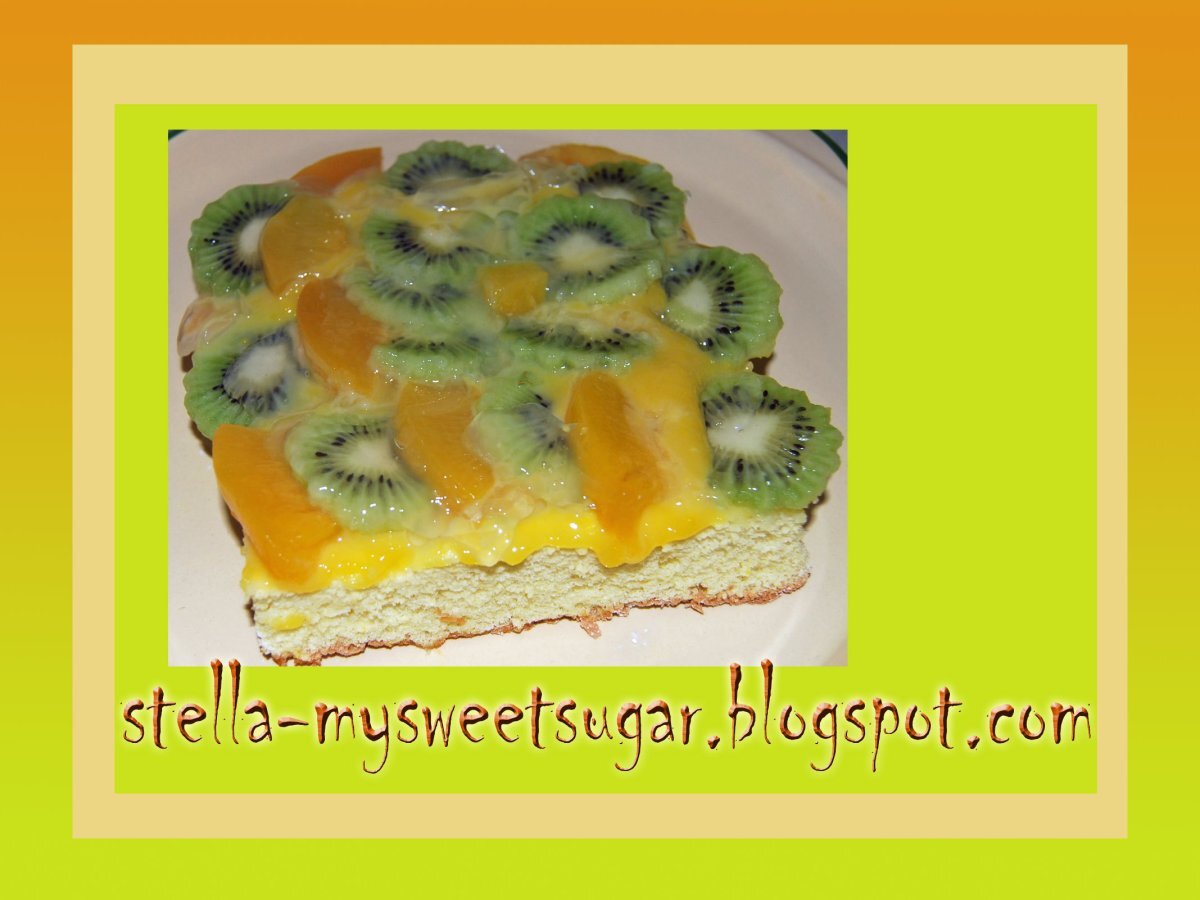 Torta kiwi e pesche