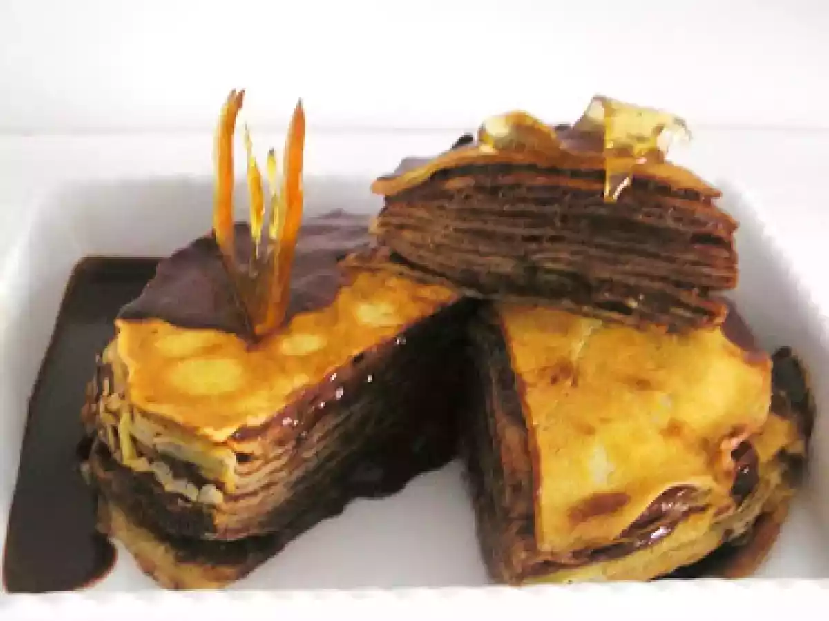 Torta mille strati al cioccolato e caramello alla lavanda - foto 3