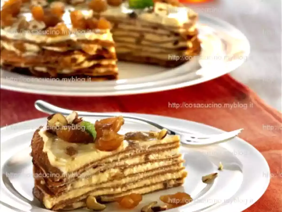 Torta millestrati di crepes al mascarpone
