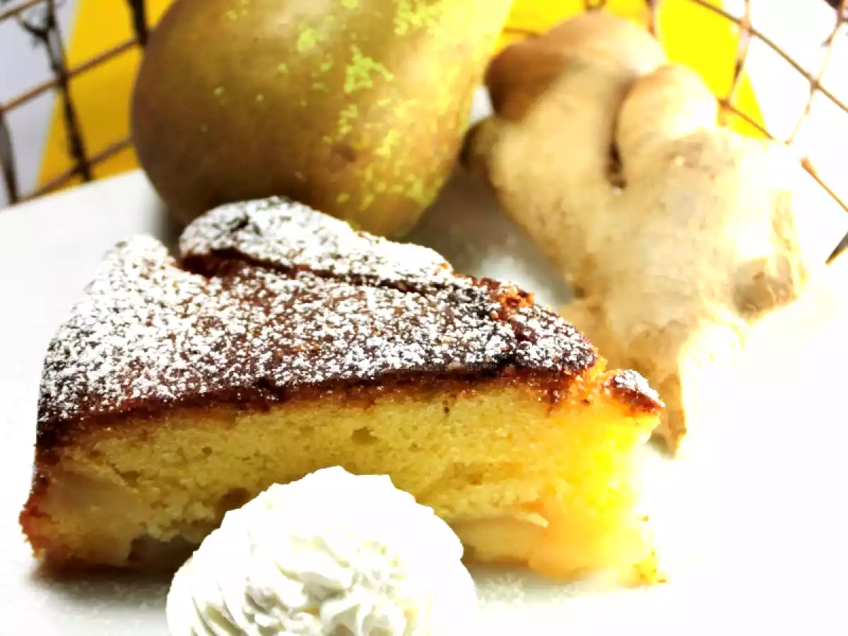 Torta morbida pere e zenzero