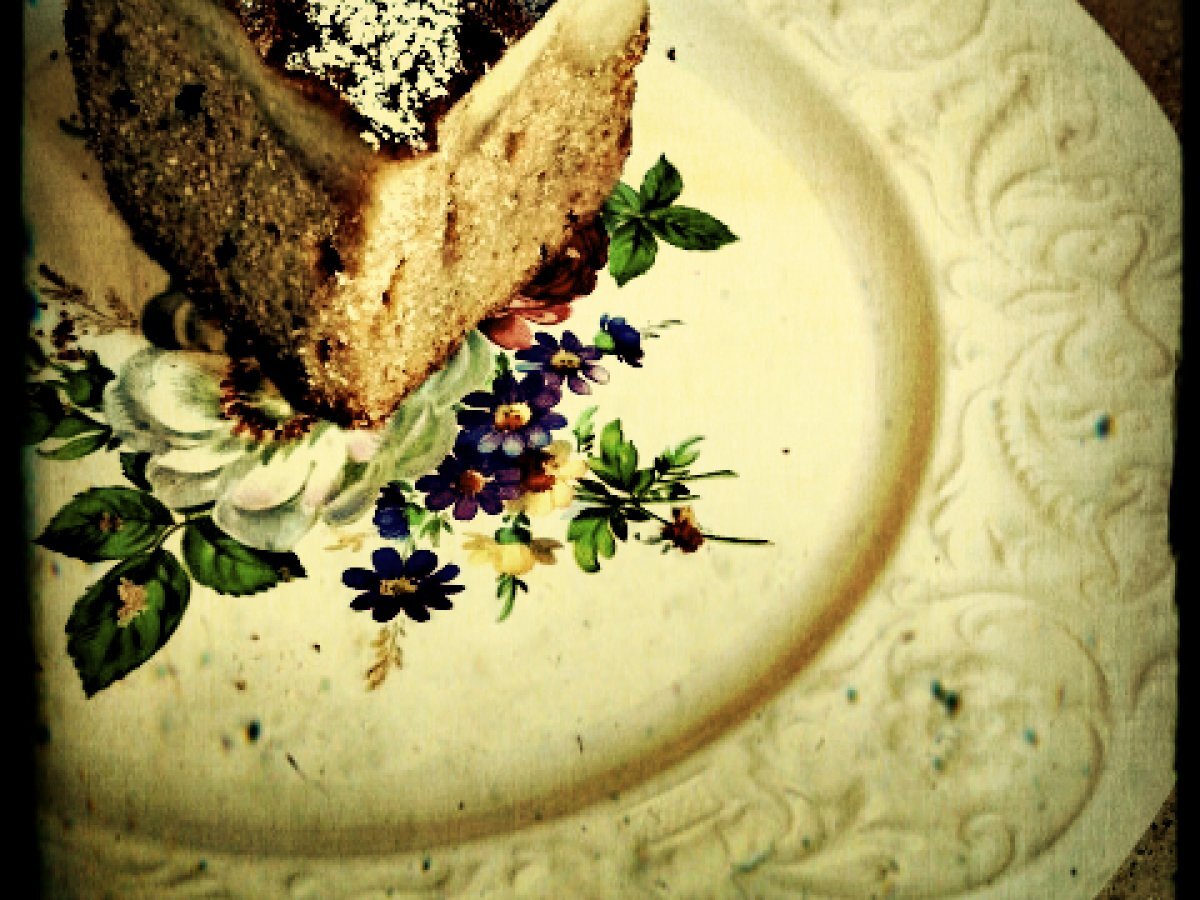 TORTA NUA INTEGRALE CON CREMA PASTICCERA ALLA MALVA